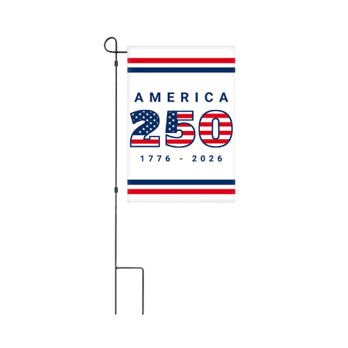 USA 250th Anniversary 12" x 18" Polyester Garden Flag - White