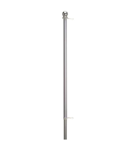 6' 1-Piece Brushed Aluminum Flagpole