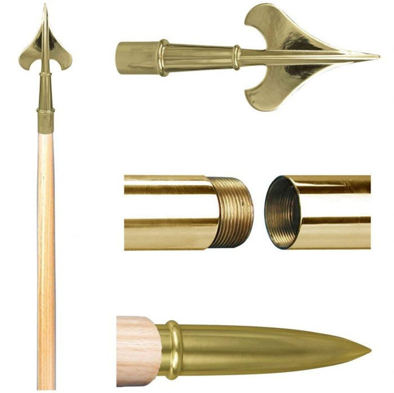 Guidon Pole Set - Gold Fittings