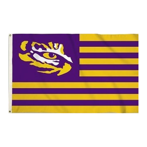 LSU - Tiger Eye Stripes • Premium 3'x 5'