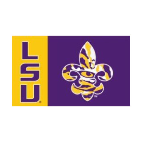 LSU - Tigers Fleur de Lis 3'x 5'