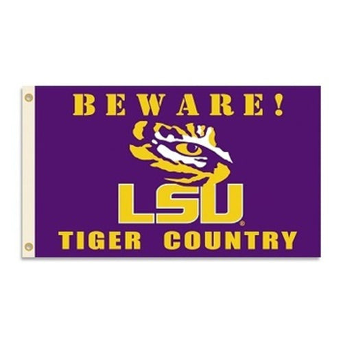 LSU - Beware! LSU Tiger Country • Premium 3'x 5'